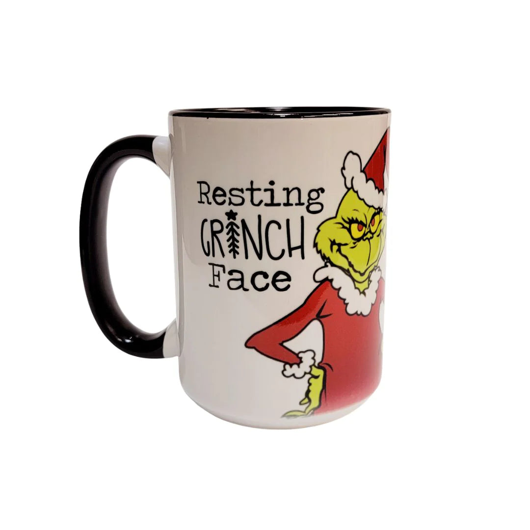 Resting Grinch Face Mug