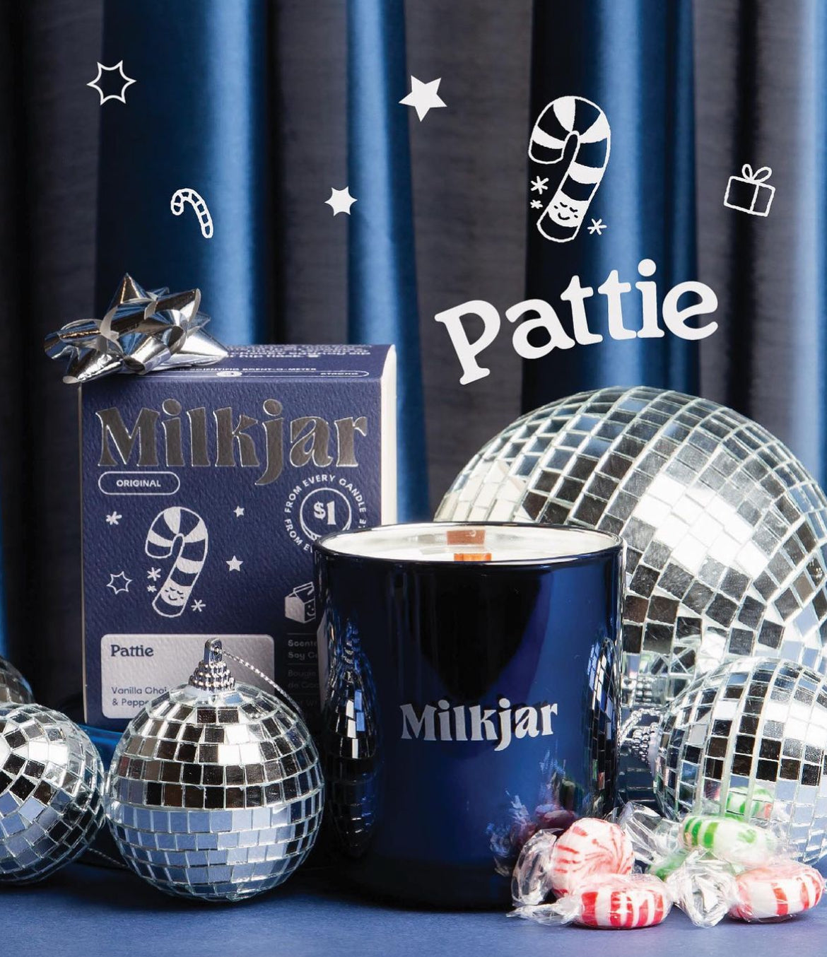 Milk Jar Pattie Candle