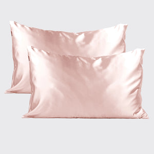 Satin Pillowcase 2 Pc Set - Blush