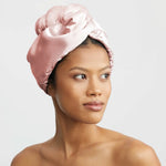 Load image into Gallery viewer, Satin Wrapped Hair Towel - Blush
