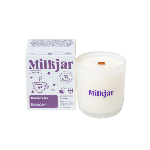 Milk Jar Blueberry Tea Candle