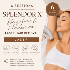 6 Sessions Brazilian & Underarm Laser Hair Removal