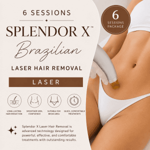 6 Sessions Brazilian Laser Hair Removal
