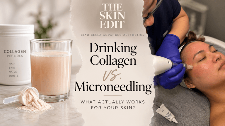 Drinking Collagen versus Microneedling graphic